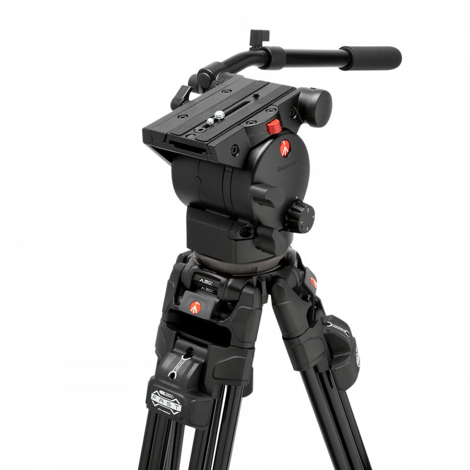 Manfrotto 526 Video Head with 645 Fast Twin Alu leg Tripod kit (MVK526TWINFA) - Image 3