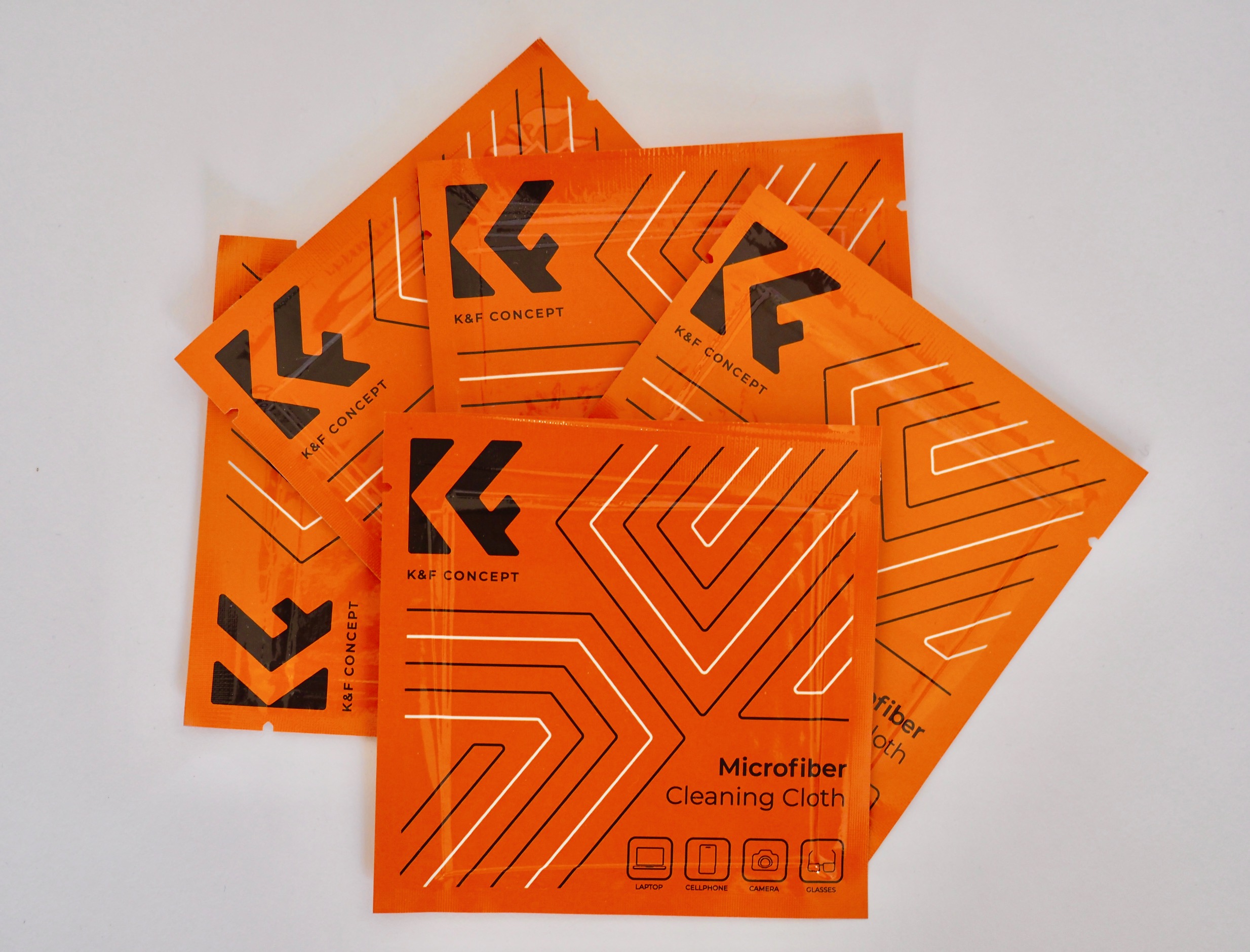 Optikas tīrīšanas mikrošķiedras drāniņa, vakumā atsevišķi iepakota, 5 gab. komplekts