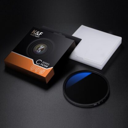 K&F Concept 40.5MM Slim Variable/Fader NDX, ND2~ND400, Blue Coated - Image 8