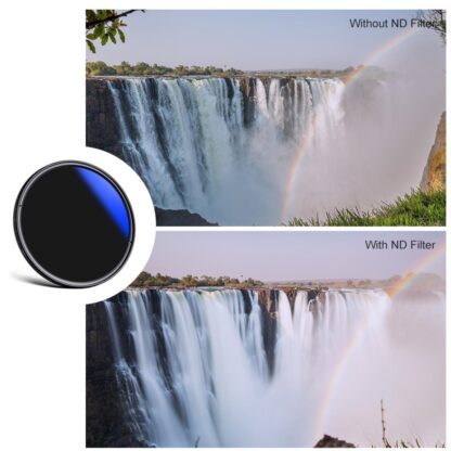 K&F Concept 40.5MM Slim Variable/Fader NDX, ND2~ND400, Blue Coated - Image 6