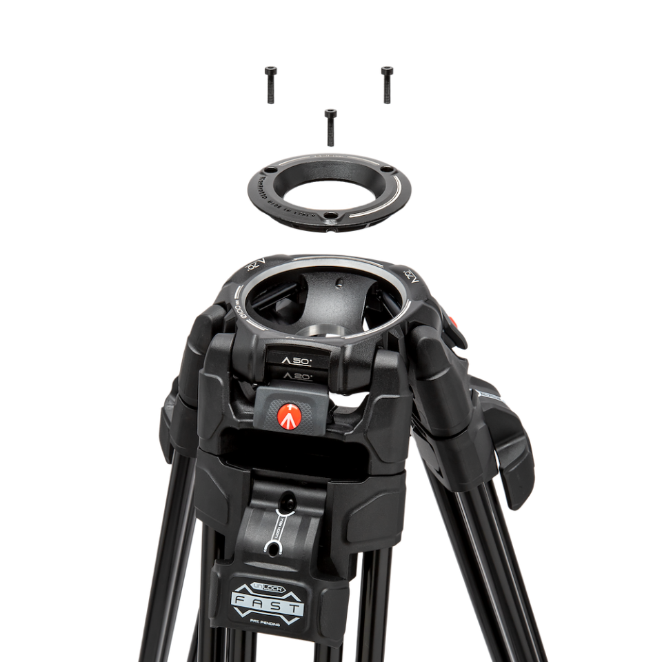 Manfrotto 509 Pro Video Head with 645 Fast Twin Alu leg Tripod kit (MVK509TWINFA) - Image 4