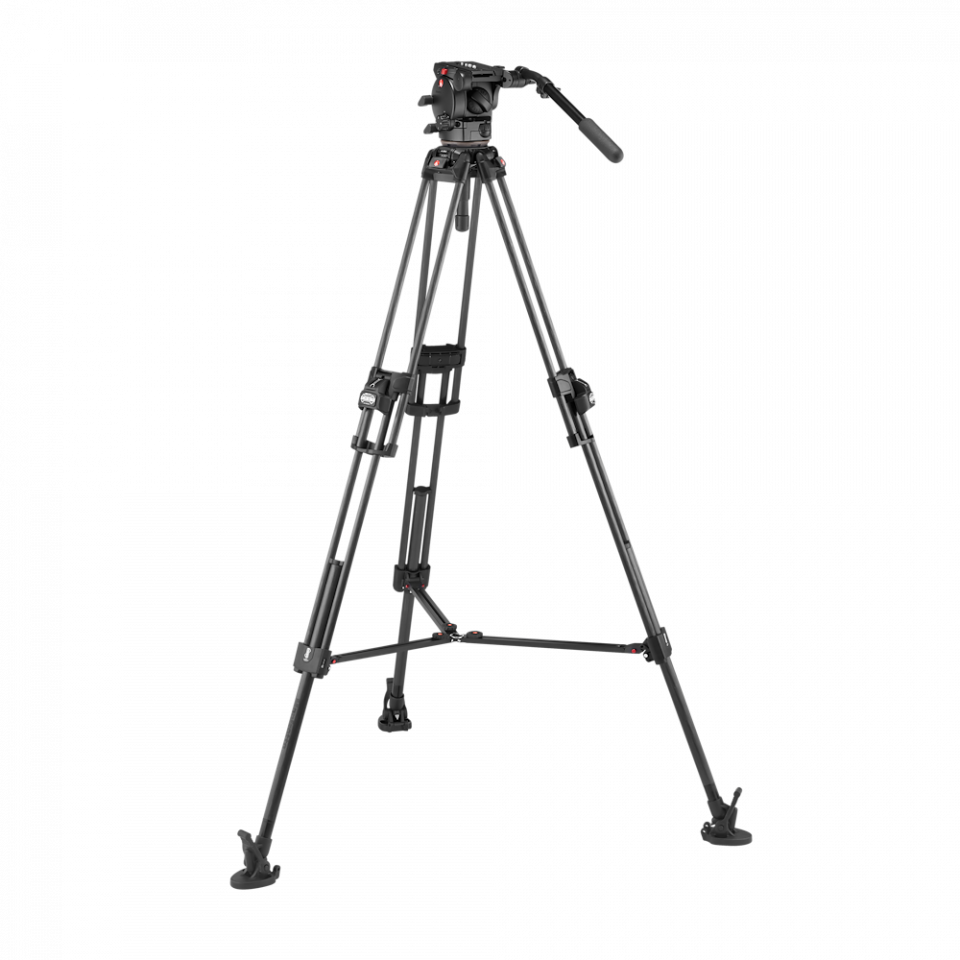 Manfrotto 526 Video Head with 645 Fast Twin Carbon leg Tripod kit(MVK526TWINFC) - Image 2