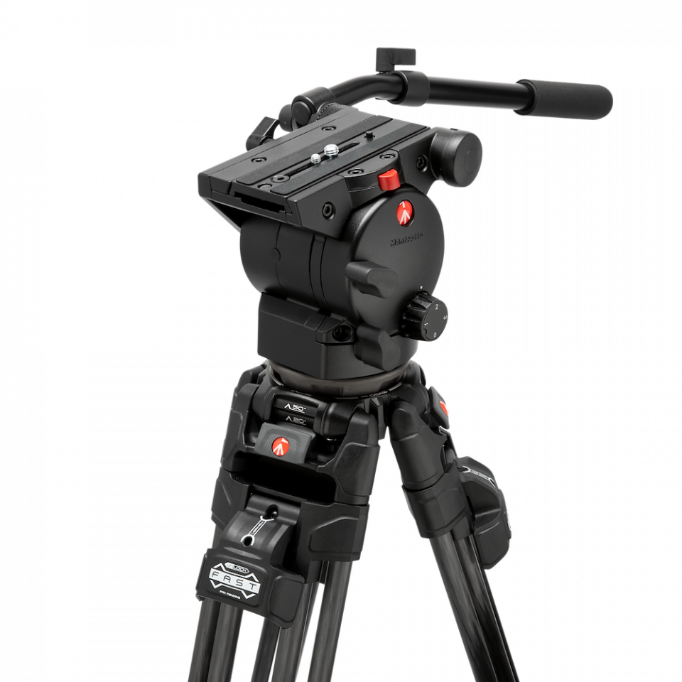 Manfrotto 526 Video Head with 645 Fast Twin Carbon leg Tripod kit(MVK526TWINFC) - Image 3