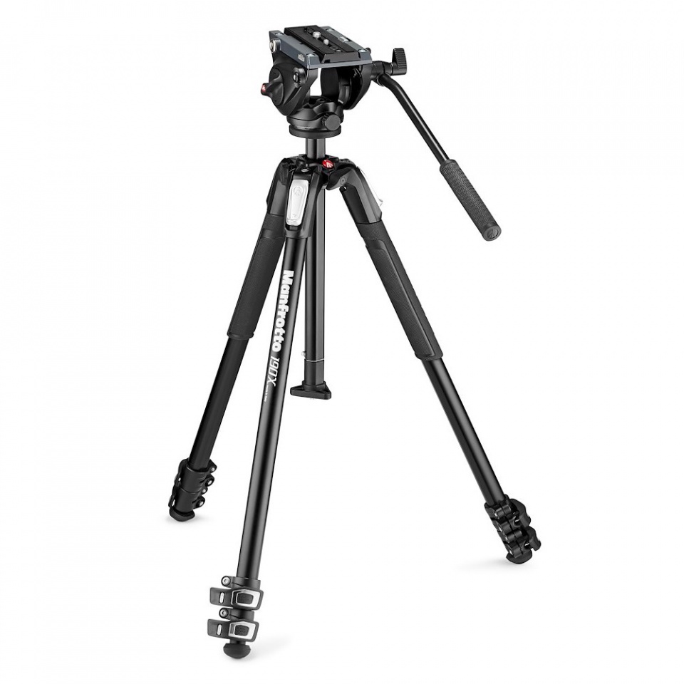 Manfrotto MK190X3 with MVH500AH Fluid head Video kit